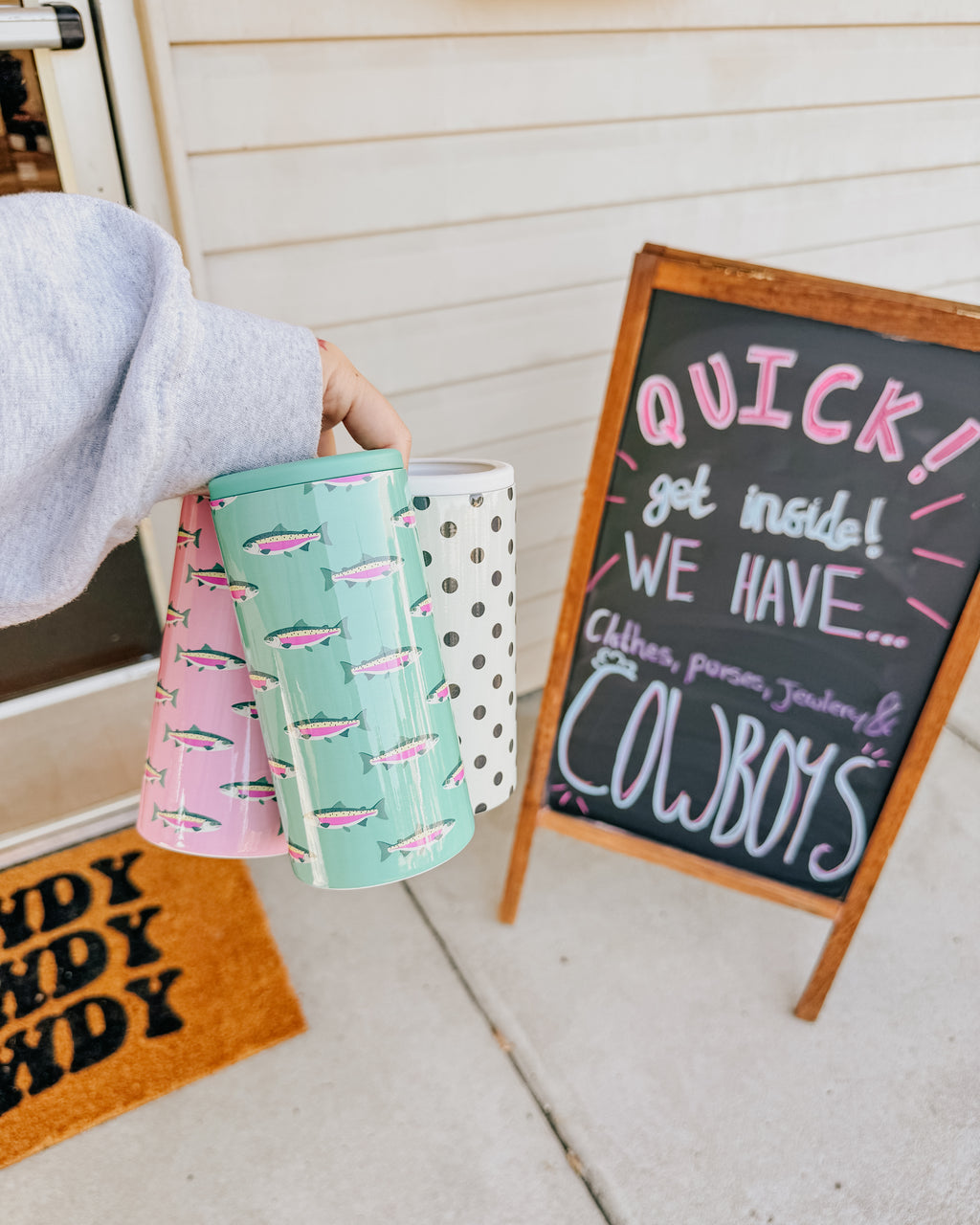 Hard Can Koozie Pink Trout