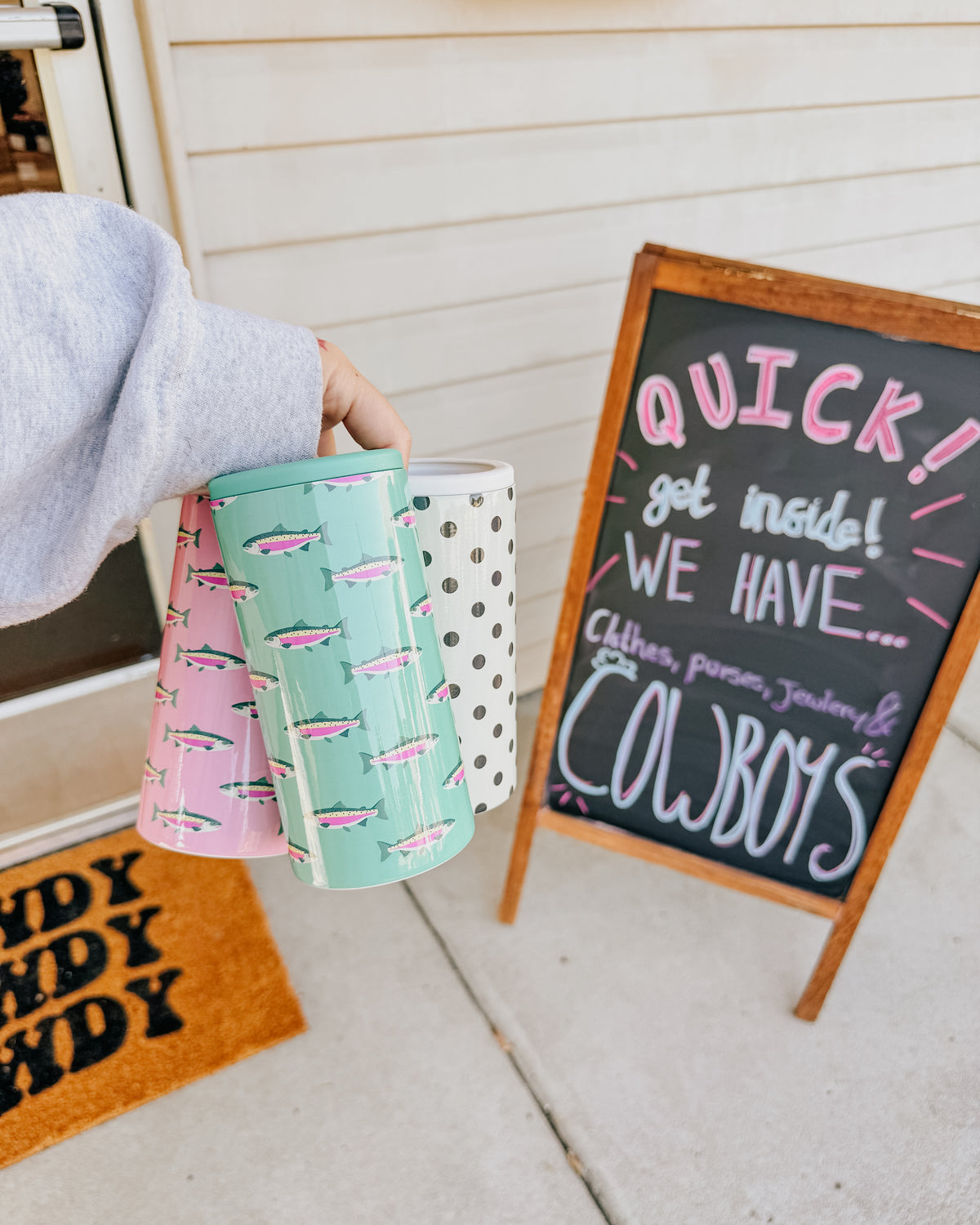 Hard Can Koozie Pink Trout