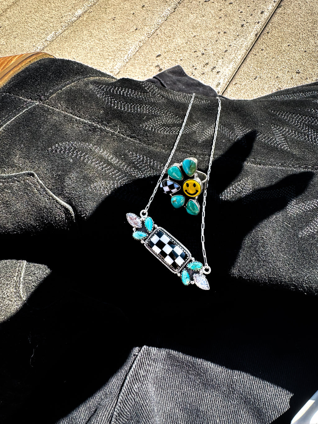 DESERT DRIFT CHECKERED NECKLACE