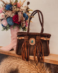 The Turquoise Luxe Genuine Leather Shoulder Bag