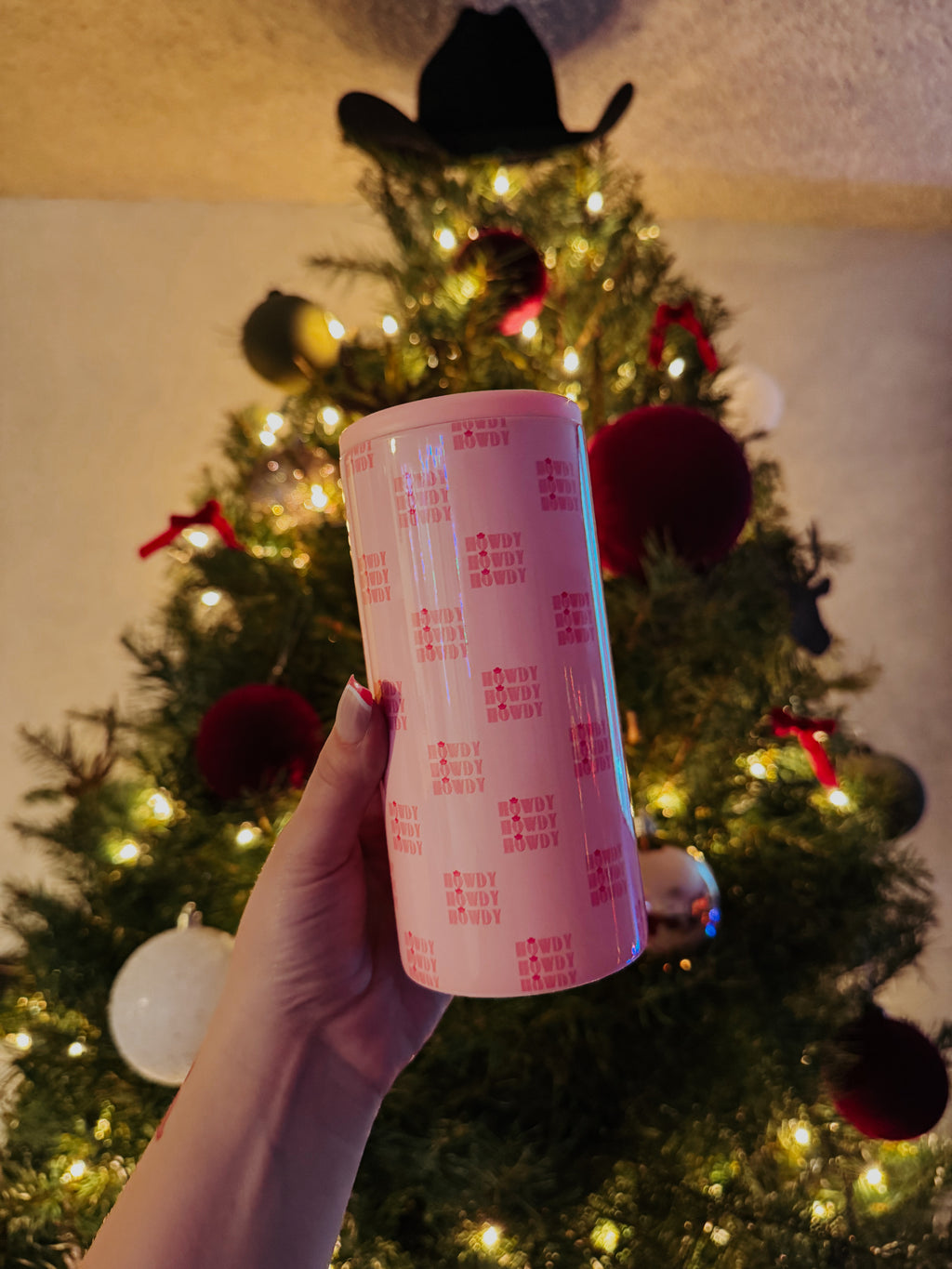 PINK HOWDY HARD CAN KOOZIE