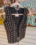 Boots Pattern Front Tie Top