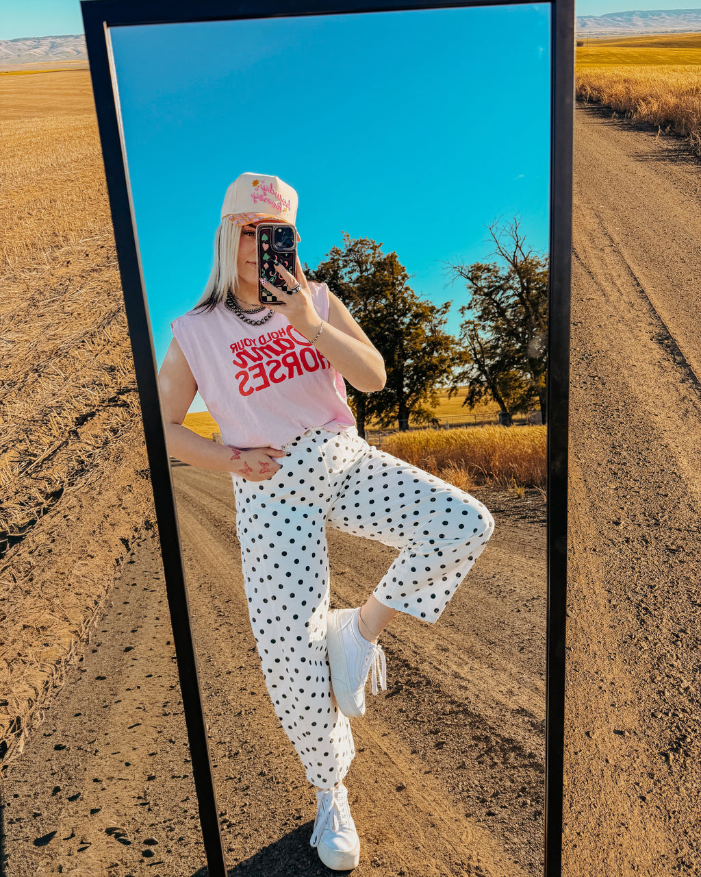 Cowgirl Confetti Cotton Barrel Jeans