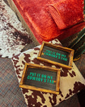 Put It On My Cowboys Tab Framed Sign