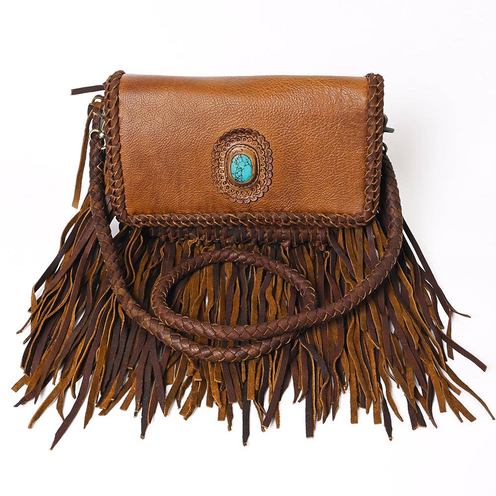 The Luxe Cowgirl Genuine Leather Crossbody Bag