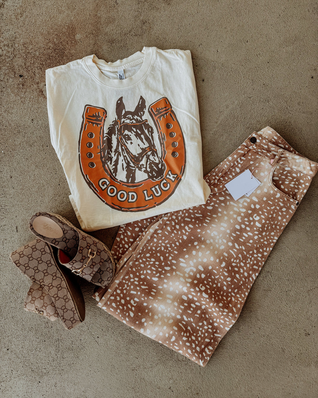 Fortune Favors the Cowgirl Boxy Tank