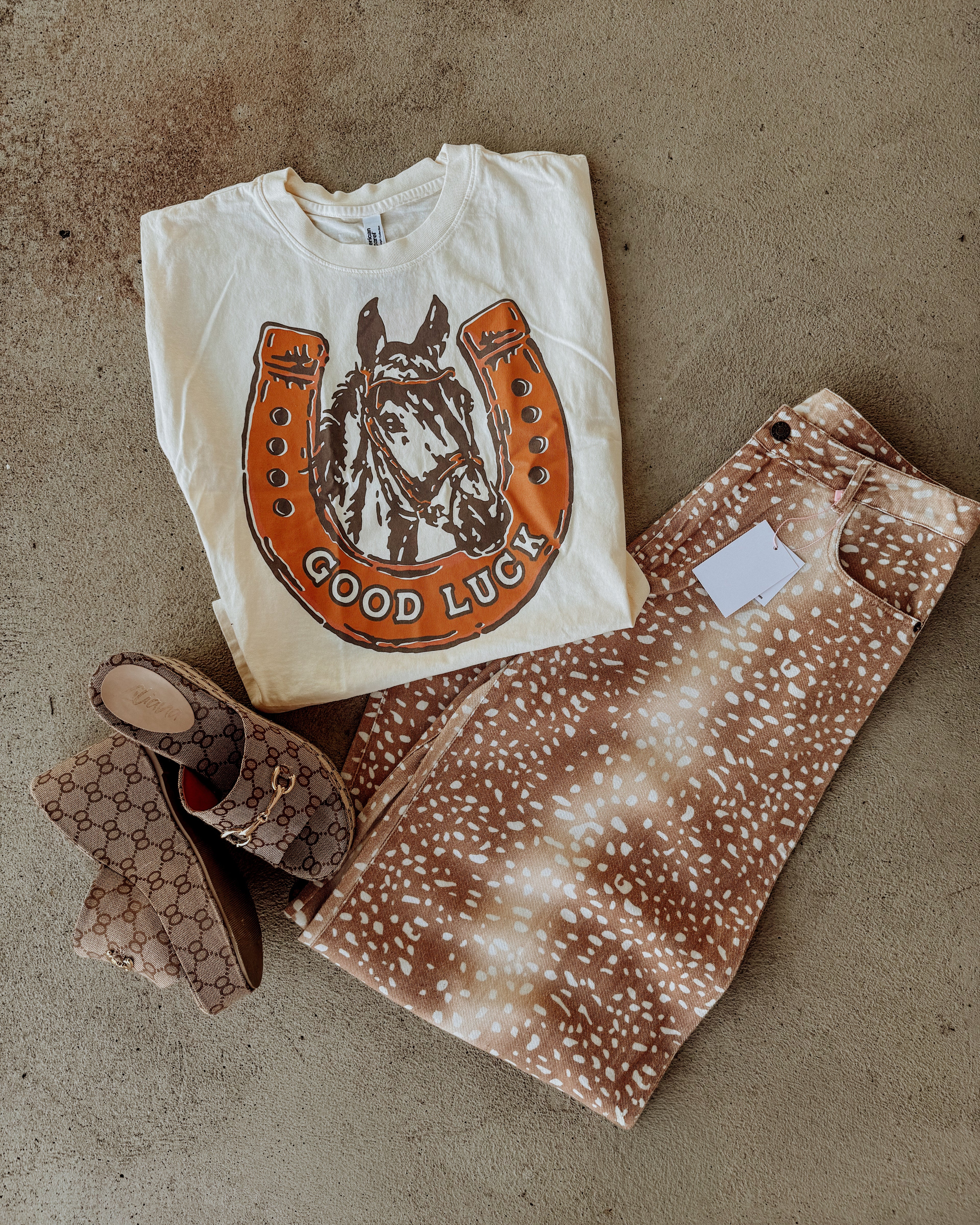 Fortune Favors the Cowgirl Boxy Tank