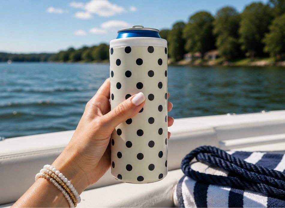 Hard Can Koozie Polka Dot