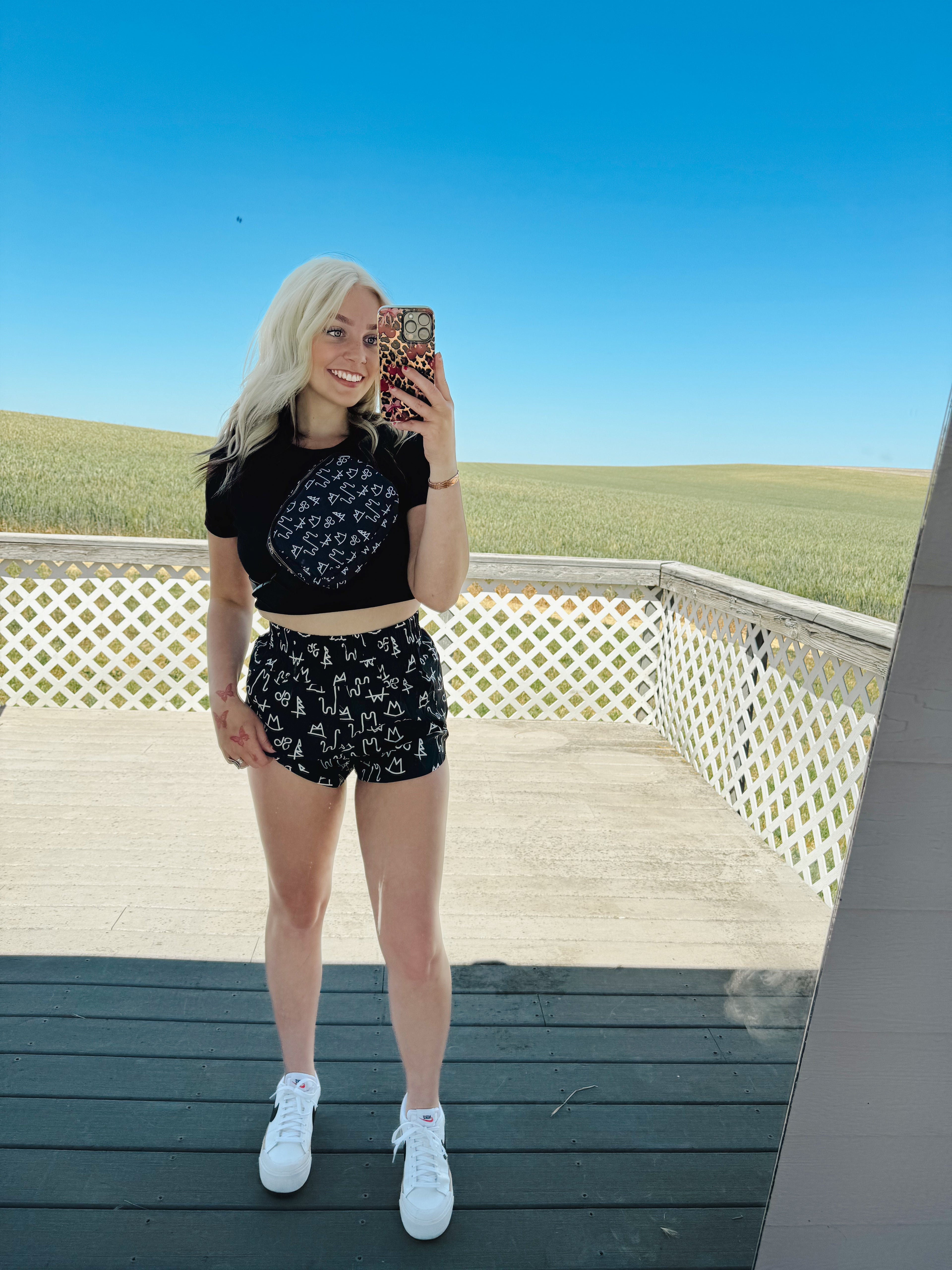 BLACK BRANDED SHORTS