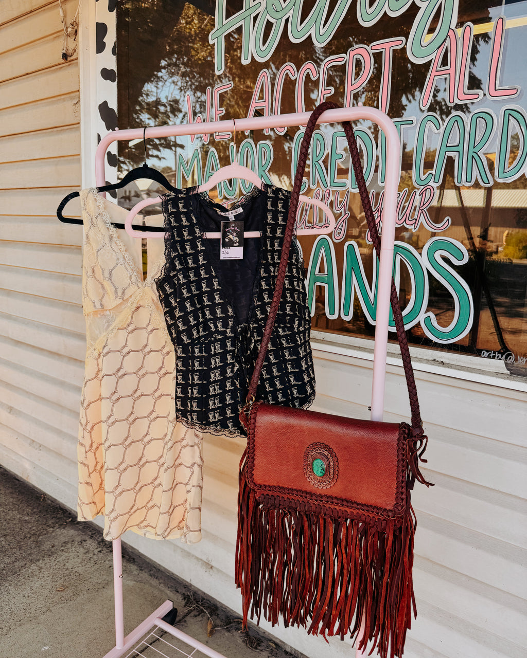 The Luxe Cowgirl Genuine Leather Crossbody Bag