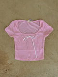 Daisy Tie Top Pink