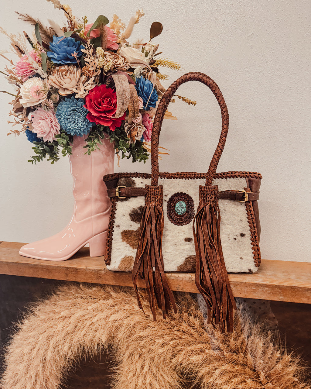 The Lone Star Luxe Genuine Leather Shoulder Bag
