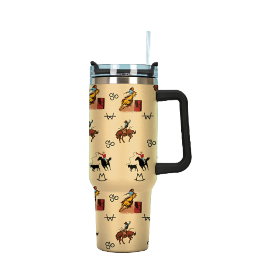 Vintage Cowboy Tumbler 40oz