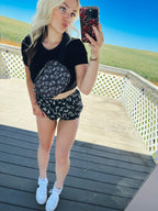 BLACK BRANDED BUMBAG