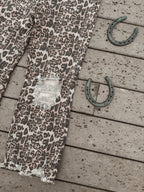 LUCKY LEOPARD DISTRESSED JEAN