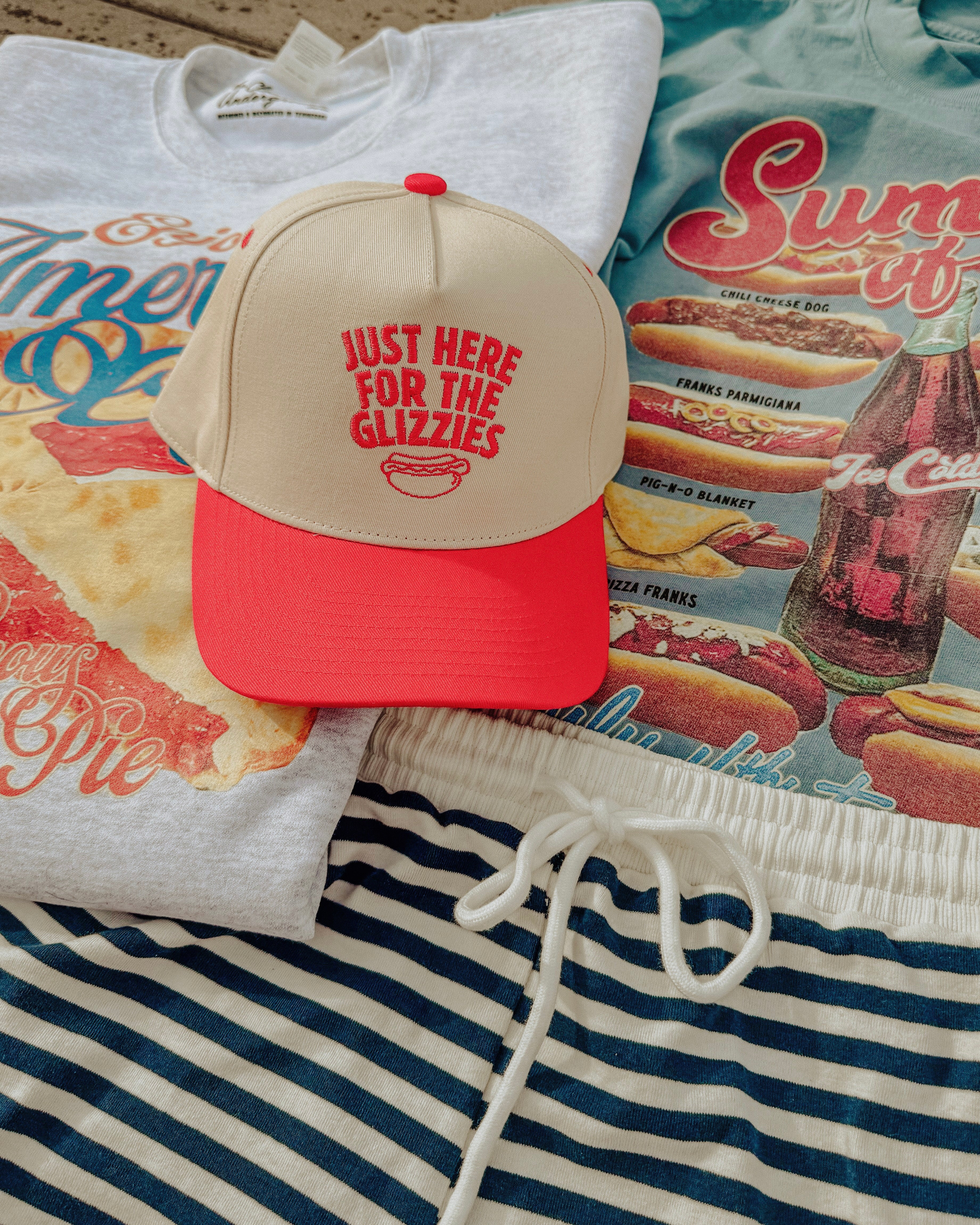 Here For The Glizzies Trucker Hat