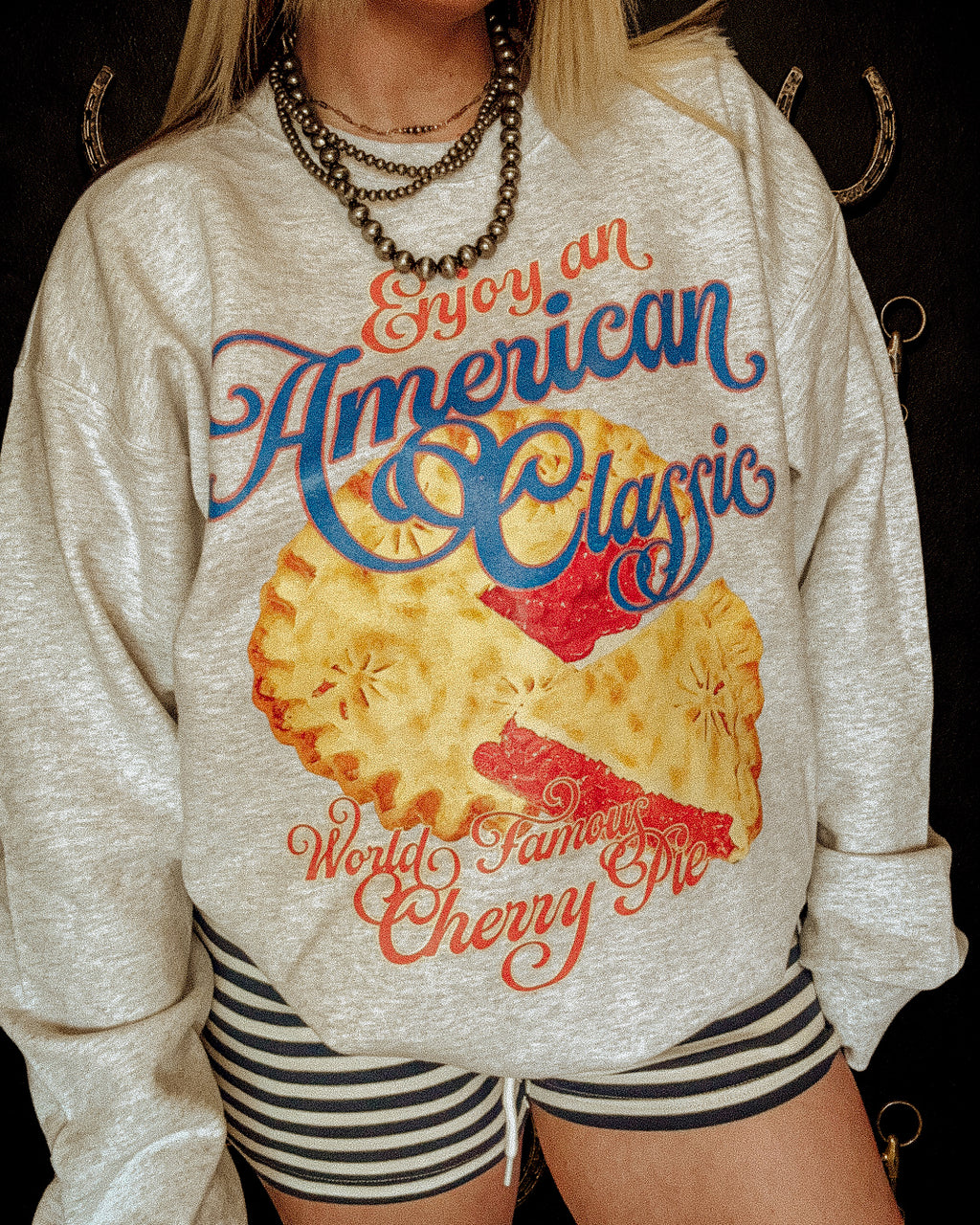 Sweet as Cherry Pie Boxy Cotton Sweatshirt
