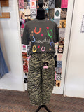 Zebra Print Barrel Jeans