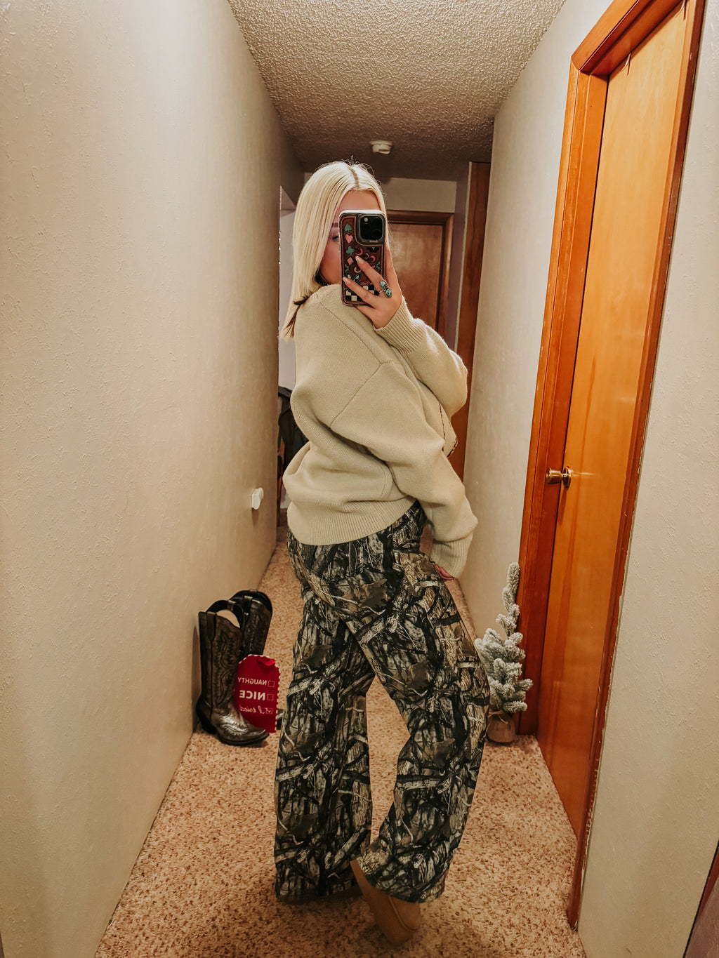 Dakota Wide Leg Camo Jean