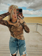 REMIA CAMO ASYMMETRICAL TOP