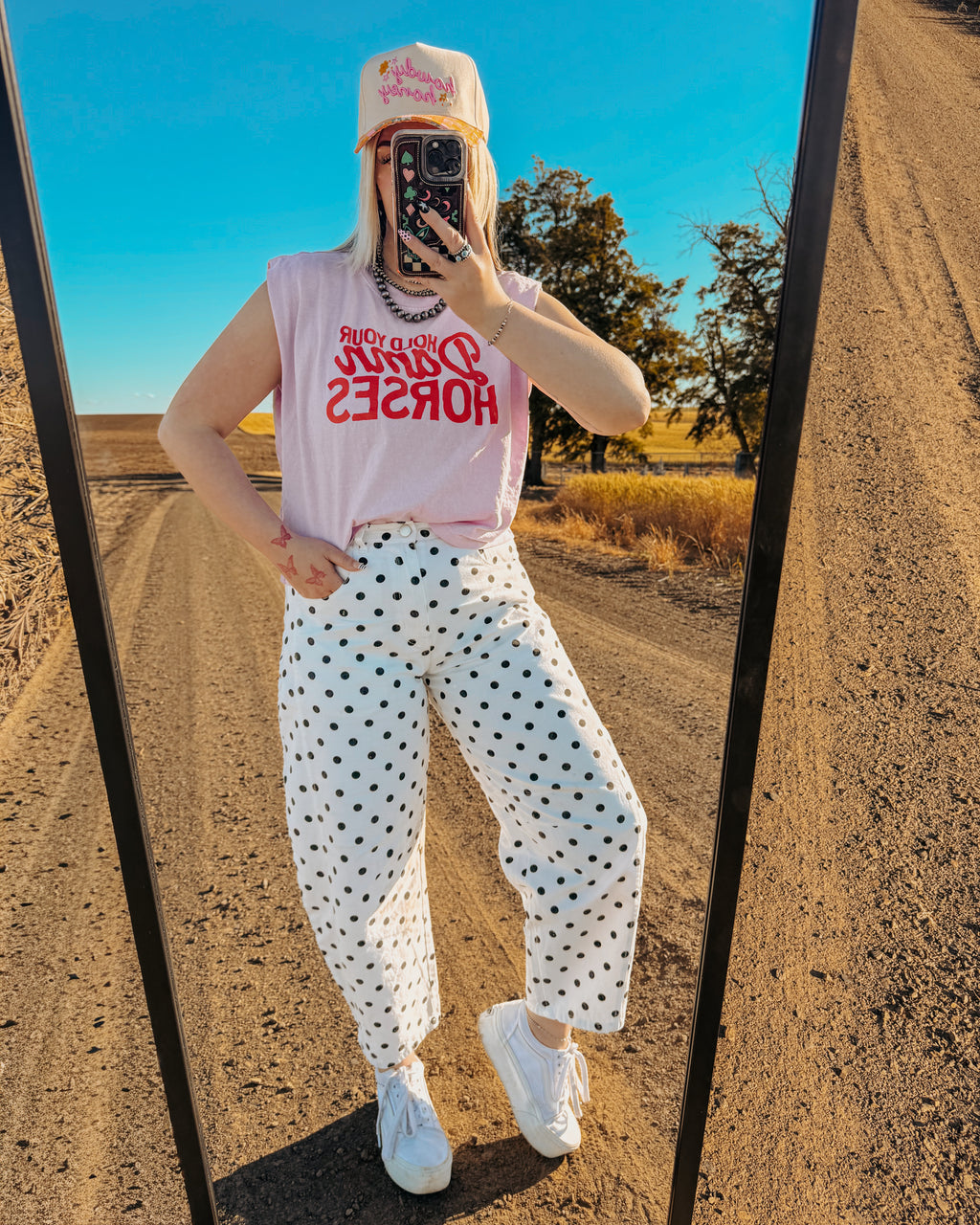 Cowgirl Confetti Cotton Barrel Jeans