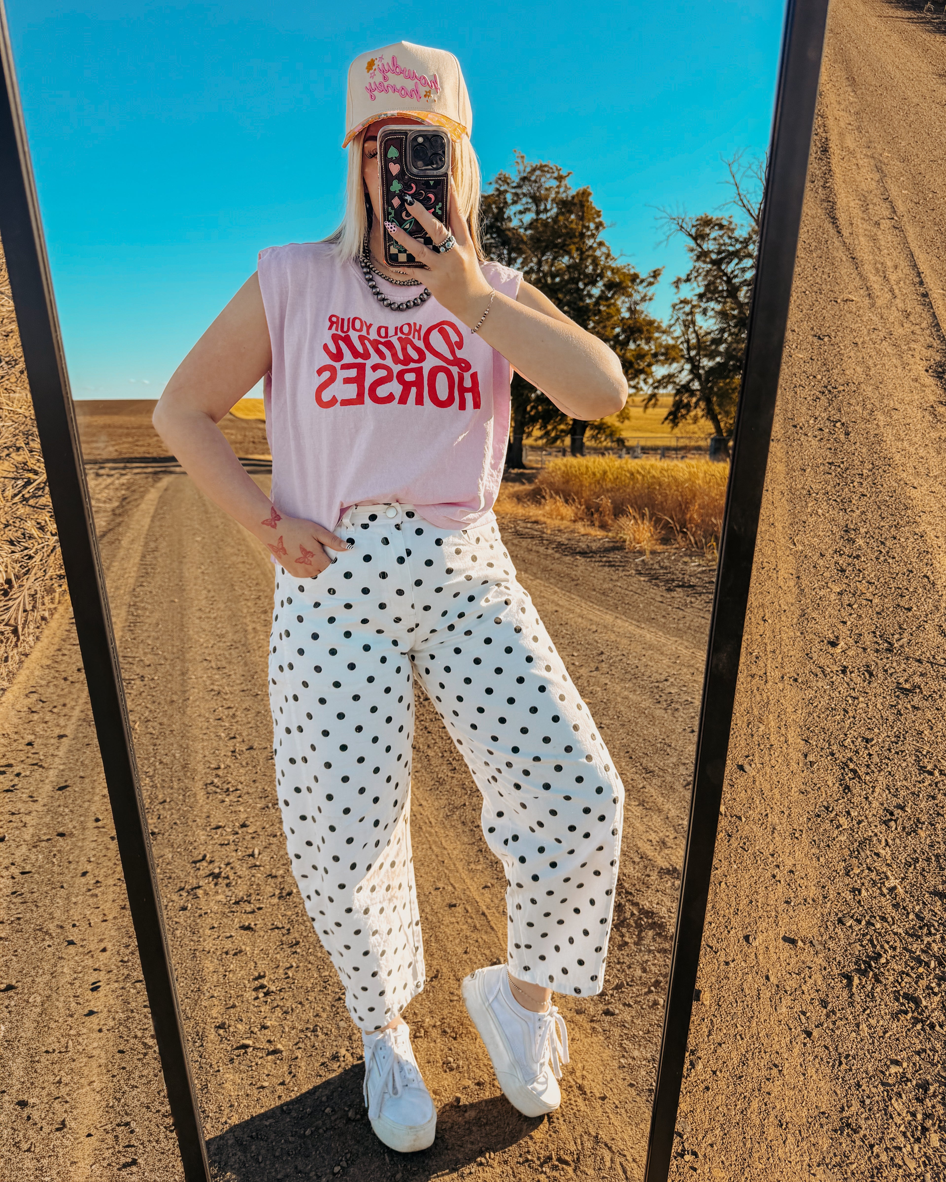 Cowgirl Confetti Cotton Barrel Jeans