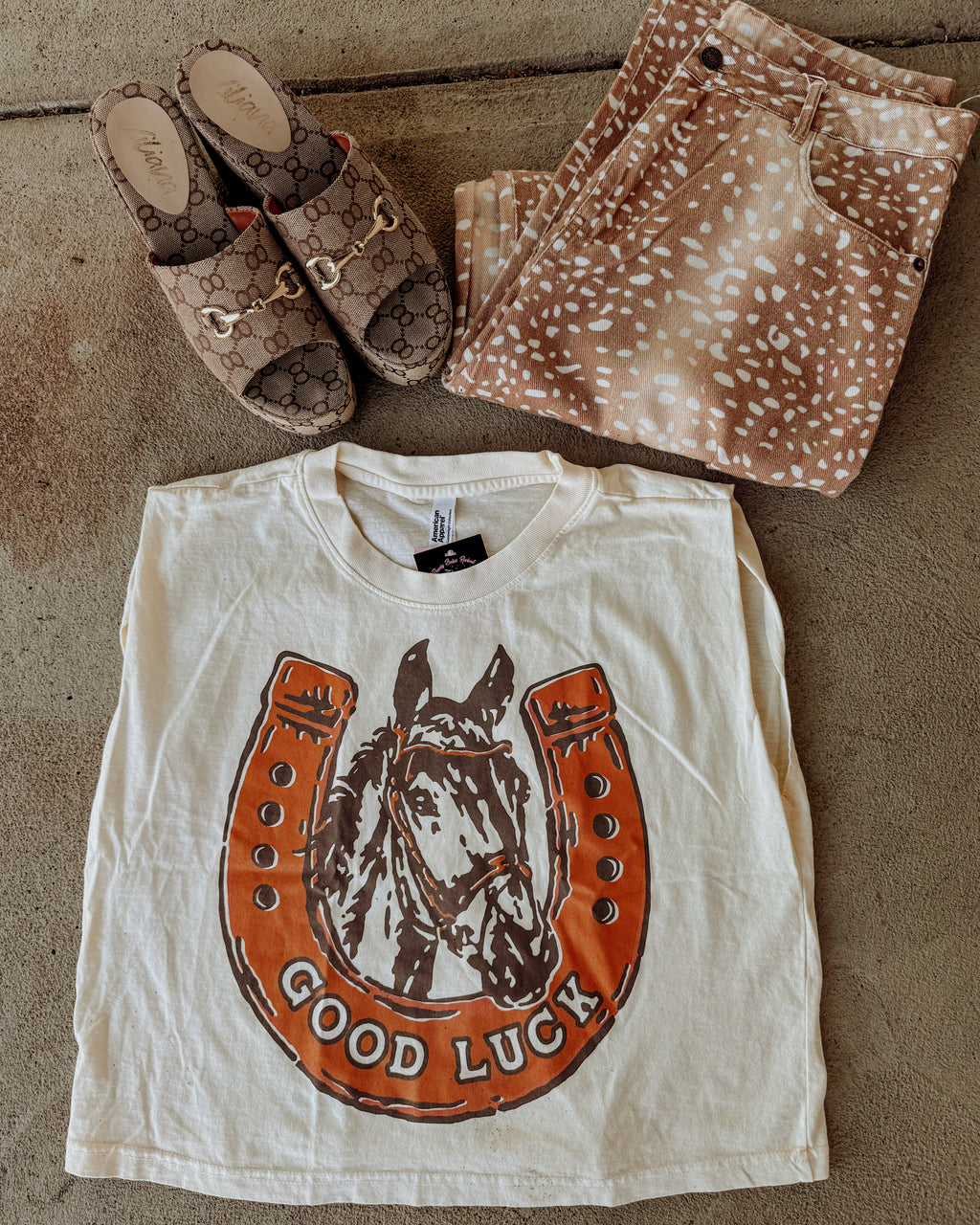 Fortune Favors the Cowgirl Boxy Tank