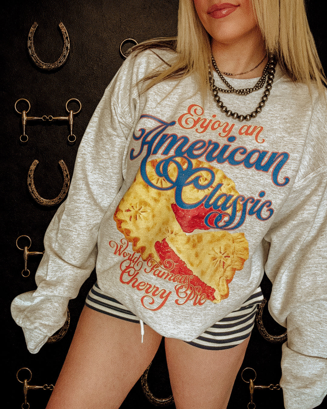 Sweet as Cherry Pie Boxy Cotton Sweatshirt
