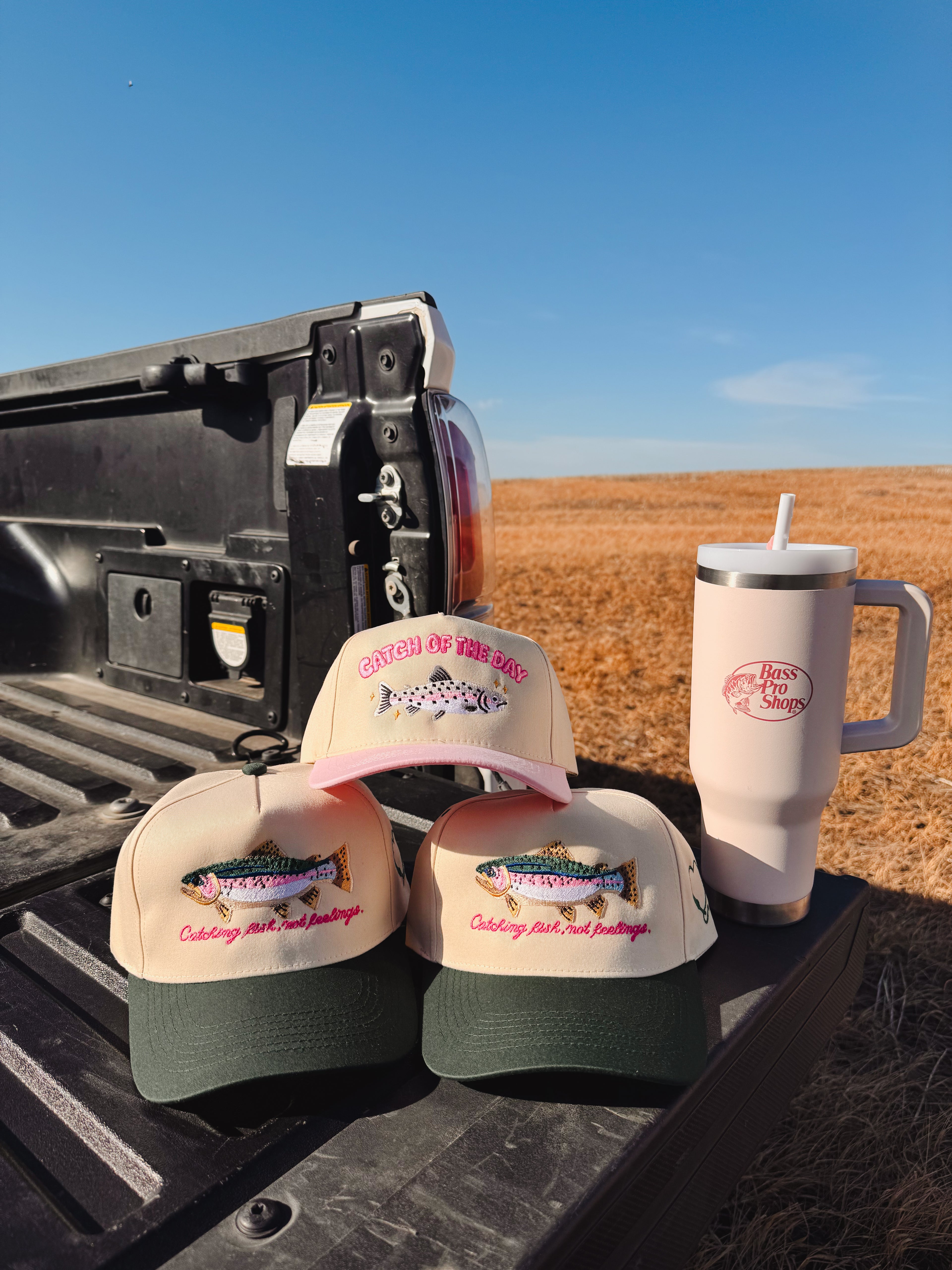Catching Fish Not Feelings Trucker Hat 