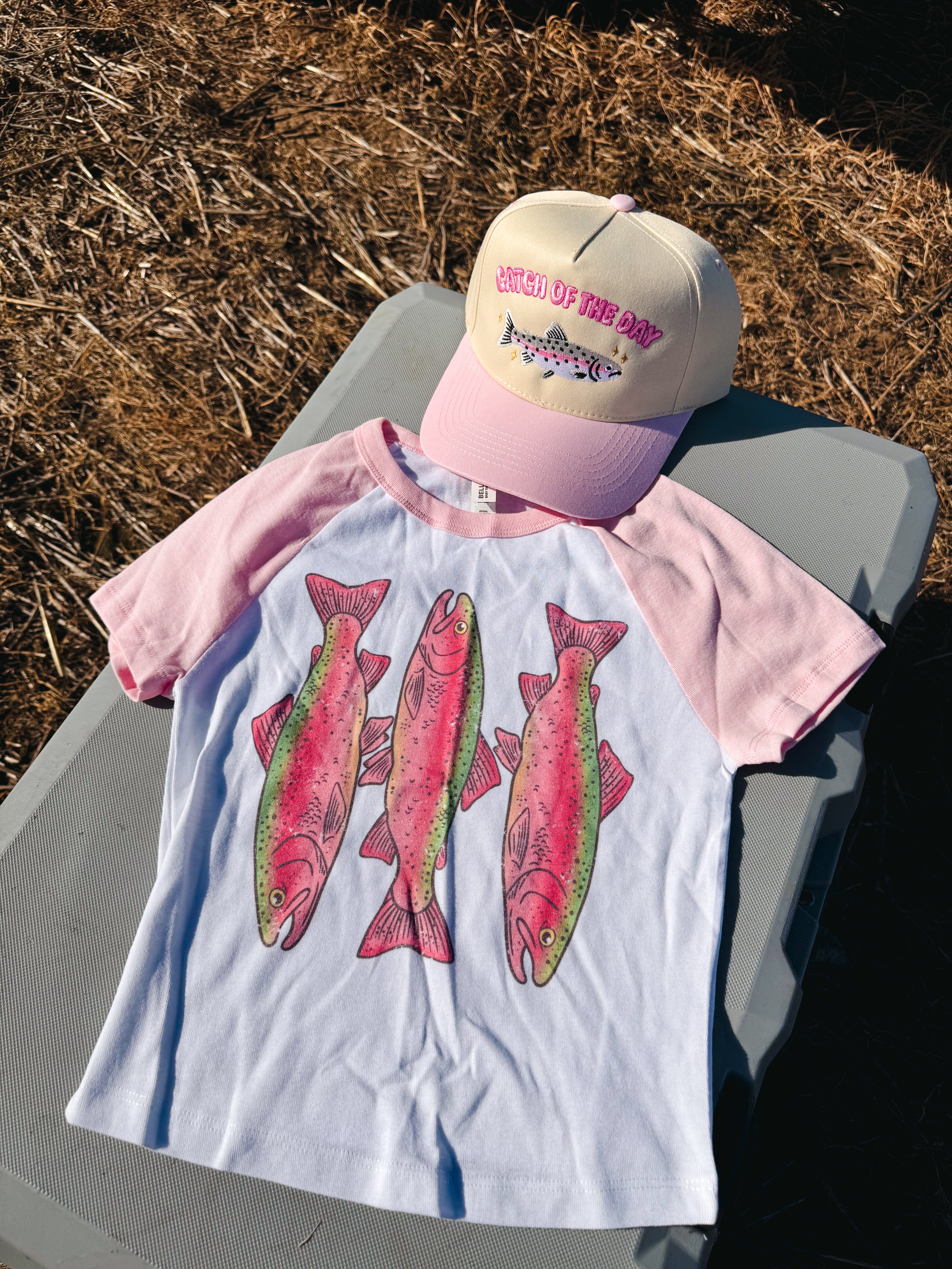 Pink Trout Baby Tee