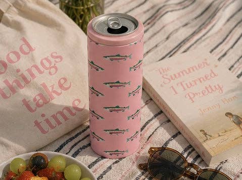 Hard Can Koozie Pink Trout